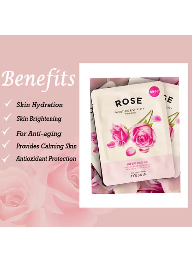 Its Skin It'S Skin The Fresh Moisture & Vitality Mask Sheet Rose 20g - Image 2
